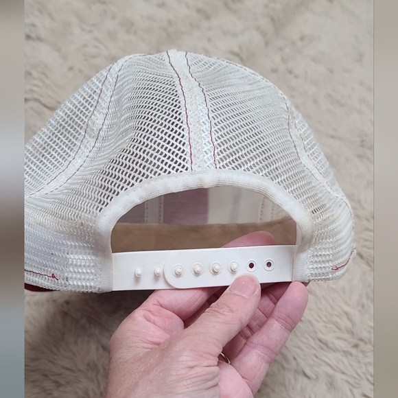 Vintage Lucky Stripes Snapback Trucker Hat St. Louis Cardinals Red and White Cap - Picture 4 of 7